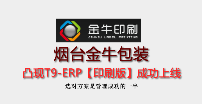 煙臺金牛包裝印刷成功上線凸現(xiàn)T9-ERP